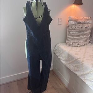 Pilcro | Dark Denim V-Neck Jumpsuit | 0